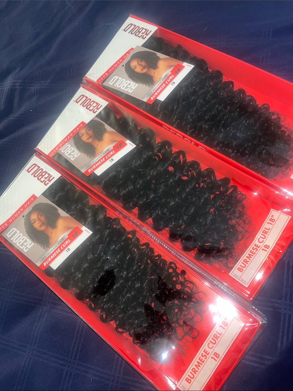 Burmese Curl 18" Synthetic Hair Weave - Natural Black